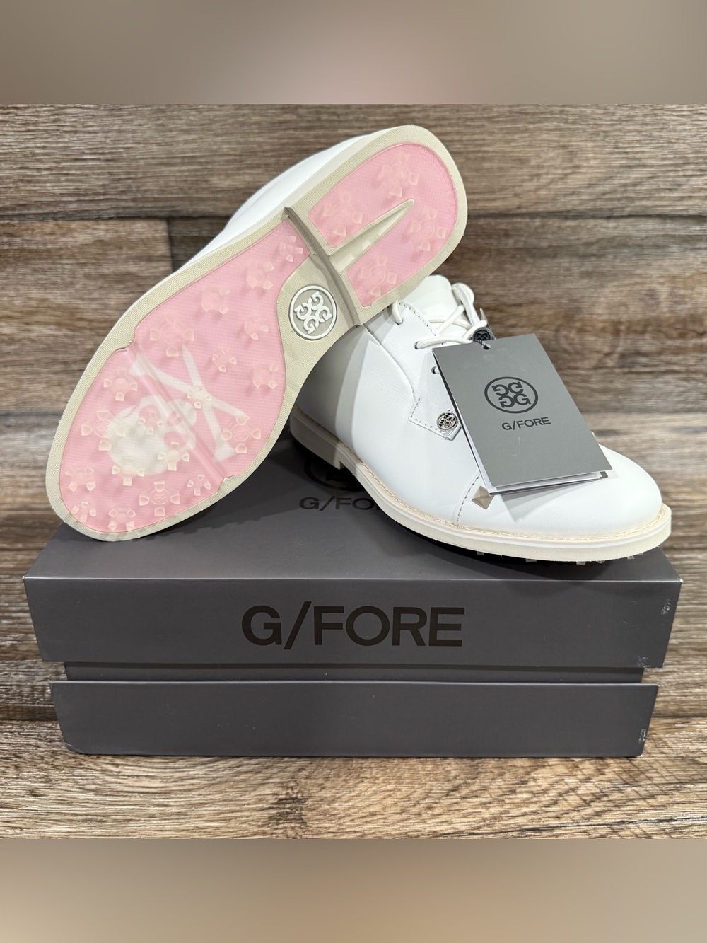 NWT Women's G/Fore‎ Gallivanter Leather Stud Cap Toe Golf Shoe Sz 5